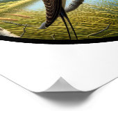 Een cirkelvormig 3D-Afbeelding van een Perched Tre Poster (Hoek)
