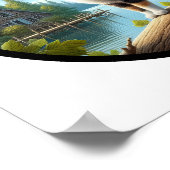 Een cirkelvormig 3D-afbeelding van een prachtige C Poster (Hoek)