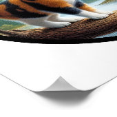 Een cirkelvormig 3D-afbeelding van een prachtige C Poster (Hoek)