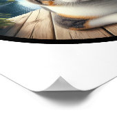 Een cirkelvormig 3D-afbeelding van een prachtige C Poster (Hoek)