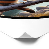 Een cirkelvormig 3D-afbeelding van een prachtige C Poster (Hoek)