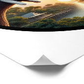 Een cirkelvormig 3D-afbeelding van een prachtige C Poster (Hoek)