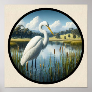 Een cirkelvormig 3D-Afbeelding van een prachtige g Poster