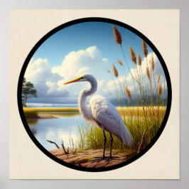 Een cirkelvormig 3D-Afbeelding van een prachtige g Poster