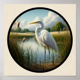 Een cirkelvormig 3D-Afbeelding van een prachtige g Poster