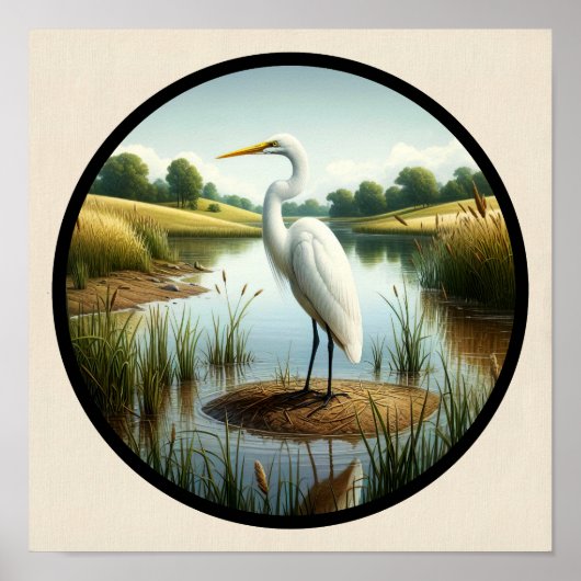 Een cirkelvormig 3D-Afbeelding van een prachtige g Poster (Voorkant)