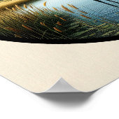 Een cirkelvormig 3D-Afbeelding van een prachtige g Poster (Hoek)