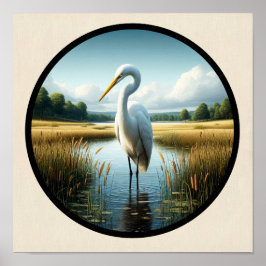 Een cirkelvormig 3D-Afbeelding van een prachtige g Poster