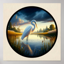 Een cirkelvormig 3D-Afbeelding van een prachtige g Poster