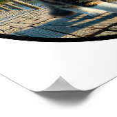 Een cirkelvormig 3D-Afbeelding van een prachtige M Poster (Hoek)