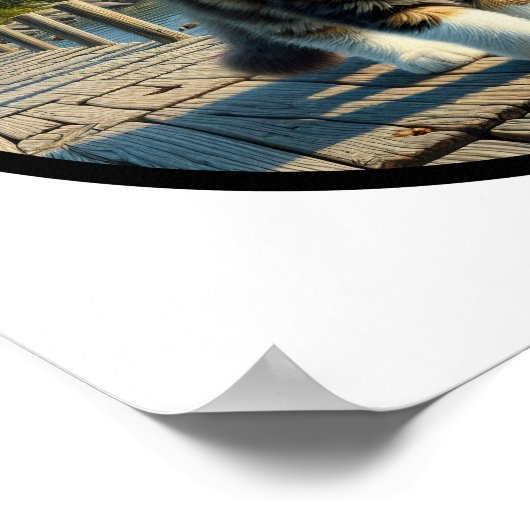 Een cirkelvormig 3D-Afbeelding van een prachtige M Poster (Hoek)