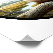 Een cirkelvormig 3D-Afbeelding van een prachtige S Poster (Hoek)