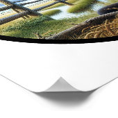 Een cirkelvormig 3D-Afbeelding van een prachtige S Poster (Hoek)