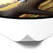 Een cirkelvormig 3D-Afbeelding van een prachtige T Poster (Hoek)