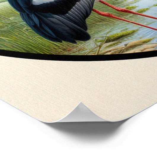 Een cirkelvormig 3D-Afbeelding van een prachtige w Poster (Hoek)