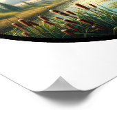 Een cirkelvormig 3D-Afbeelding van een vliegende e Poster (Hoek)