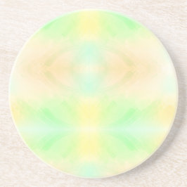 Een cirkelvormige plaat met een zachte, pastelkleu zandsteen onderzetter