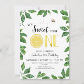 Een citroen 1e verjaardag uitnodiging (Voorkant)