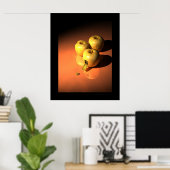 Een clockwork-appel - Golden mécanique Poster (Thuiskantoor)