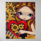 Een Clockwork Valentijn steampunk fee Art Print (Voorkant)