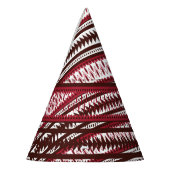 Een close-up afbeelding van een kleurrijk scherm m feesthoedjes (Links)