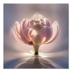 Een close-up blik op de Lotus Bloem Foto Afdruk