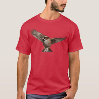 Een close-up foto van een schattige mus vogel cade t-shirt