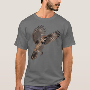 Een close-up foto van een schattige mus vogel fami t-shirt