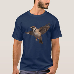 Een close-up foto van een schattige mus vogel jong t-shirt