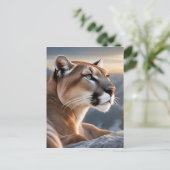 Een close-up portret van een cougar briefkaart (Staand voorkant)
