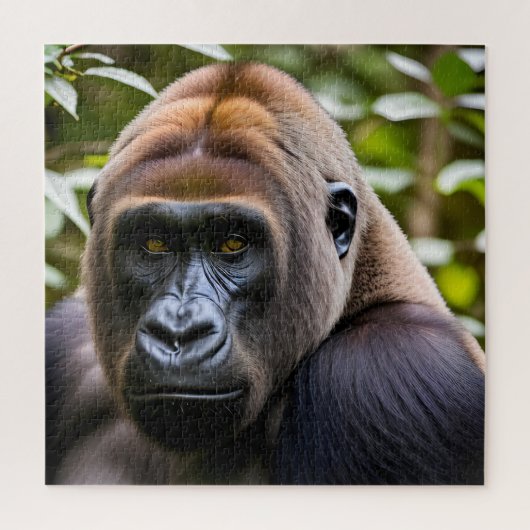 Een close-up portret van een gorilla legpuzzel (Verticaal)