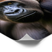 Een close-up portret van een gorilla poster (Hoek)