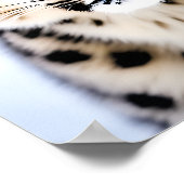 Een close-up portret van een sneeuwluipaard poster (Hoek)