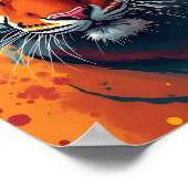 Een close-up poster van de tijger (Hoek)