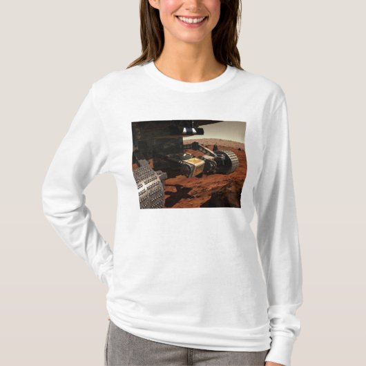 Een close-up uitzicht van de arm op de Mars van NA T-shirt (Voorkant)