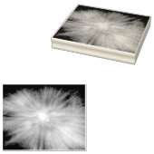 Een close-up van een blauwe en groene abstracte ac rubberstempel (Gestempeld)