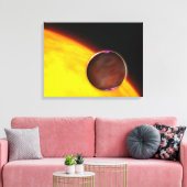 Een close-up van een buiten zonne-energie planeet canvas afdruk (Insitu (Woonkamer))