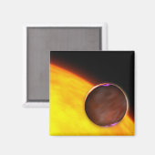 Een close-up van een buiten zonne-energie planeet magneet (Voorkant / Achterkant)