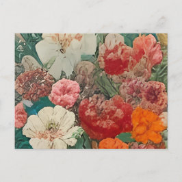 Een close-up van een schilderij van bloemen uitnodiging briefkaart