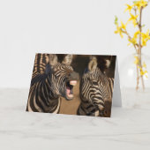Een close-up van een Zebra die zijn tanden tonen, Kaart (Gele Bloem)