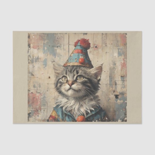 Een clown kitten in  papier verdrinken - (Voorkant)