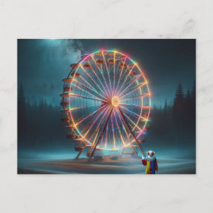 Een clown verwelkomt briefkaart