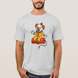 Een clownrol die op een fictieve dynamiet zit. t-shirt