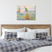 Een Clowns Hoed Zeil Canvas Afdruk (Insitu (Slaapkamer))