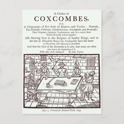 Een cluster van Coxcombes' door John Taylor Briefkaart (Voorkant)