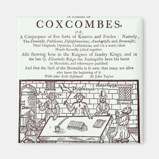 Een cluster van Coxcombes' door John Taylor Magneet (Voorkant)
