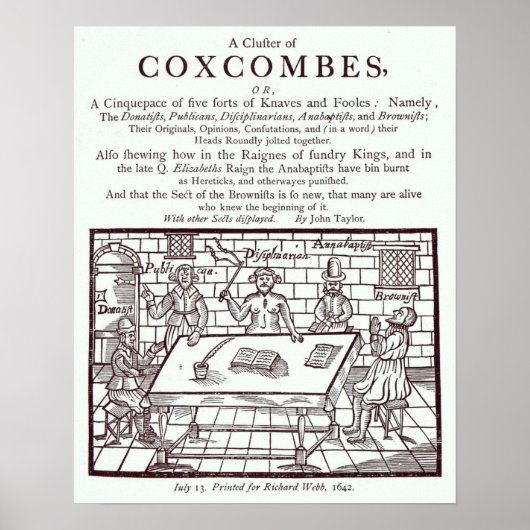 Een cluster van Coxcombes' door John Taylor Poster (Voorkant)
