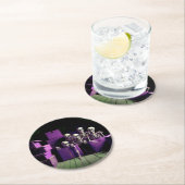 Een cluster van Spooky Skeletons in paarse! Onderz Ronde Kartonnen Onderzetter (Insitu)