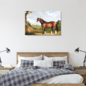 Een Clydesdale-hengst Canvas Afdruk (Insitu (Slaapkamer))