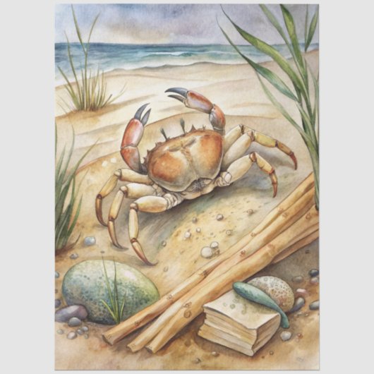 Een Coastal Series Design 18 Tissuepapier (Voorkant)